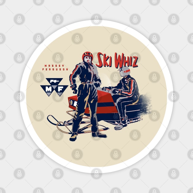 Ski Whiz snow mobiles by Massey Ferguson Magnet by Midcenturydave